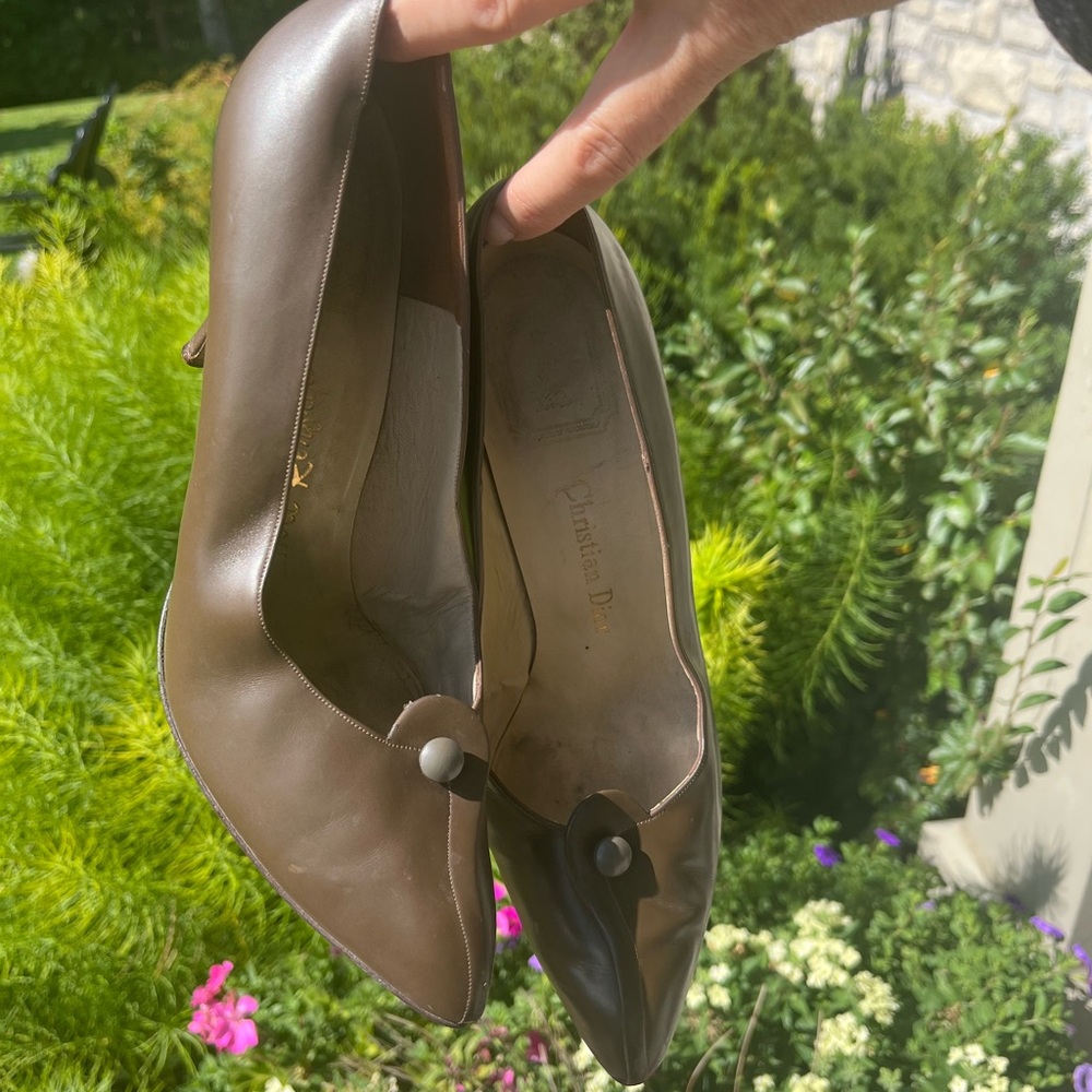 Dior Roger Vivier Vintage Taupe Heels 8.5 Excellent